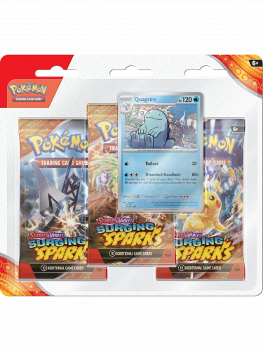 Kartová hra Pokémon TCG: Scarlet & Violet - Surging Sparks 3-Pack Blister booster (Quagsire)