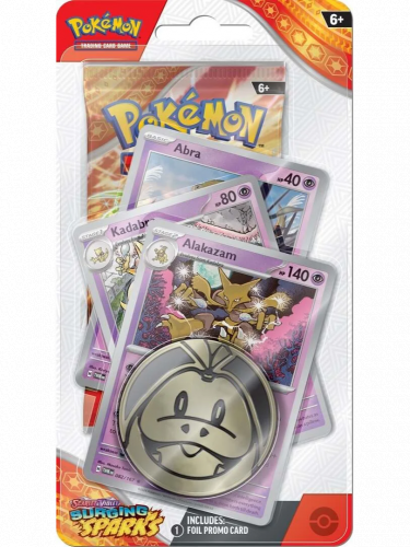 Kartová hra Pokémon TCG: Scarlet & Violet - Surging Sparks Premium Checklane Blister booster (Alakazam)