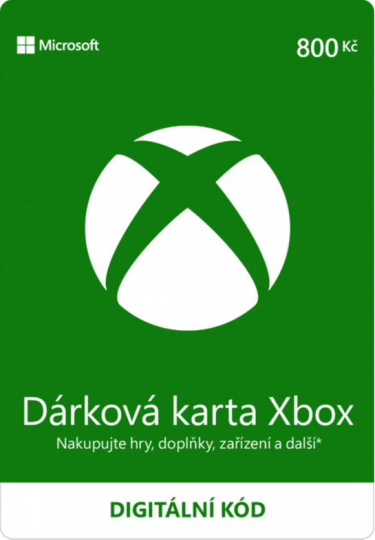Microsoft Xbox Live - Darčeková karta 800 kč [pre CZ účty] - digital (XONE)