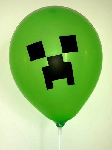 Balónik Minecraft Creeper s držiakom