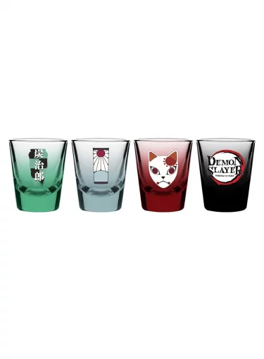 Poháriky Demon Slayer - Set 4 ks panákov