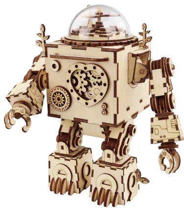 Stavebnica - Hracia skrinka robot Orpheus (drevená)