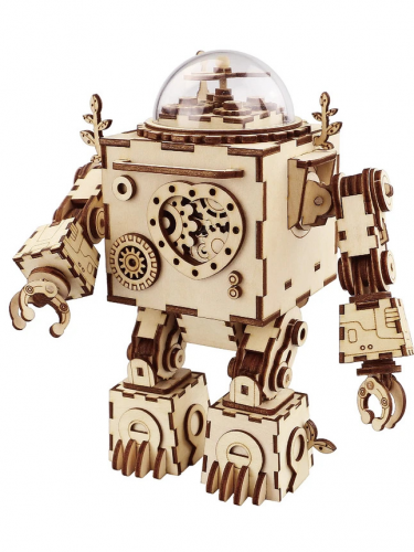 Stavebnica - Hracia skrinka robot Orpheus (drevená)