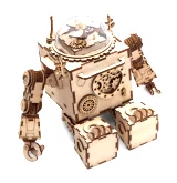 Stavebnica - Hracia skrinka robot Orpheus (drevená)