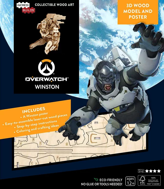 Stavebnica Overwatch - Winston (drevená)