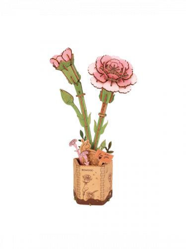 Stavebnica - Ružový karafiát (drevená)