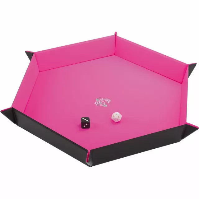 Dice Tray Gamegenic - Magnetic - Hexagonal Black/Pink - Kocky a doplnky