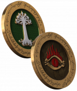 Kovová minca výzvy Pán prstenů: Konfrontace