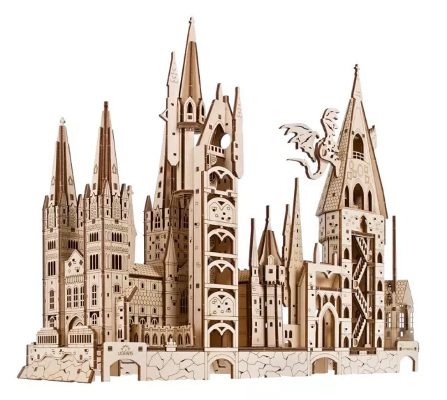 Stavebnica Harry Potter - Hogwarts Castle (drevená) - Ugears - Wooden 3D Puzzles