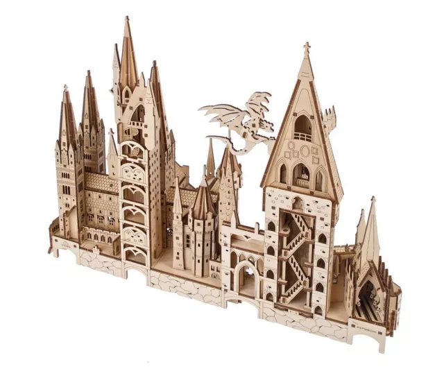 Stavebnica Harry Potter - Hogwarts Castle (drevená) - Ugears - Wooden 3D Puzzles