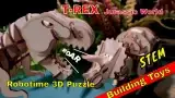 Stavebnica - Kusajúci T-Rex (drevená)