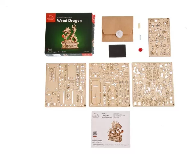 Stavebnica Ugears - Wood Dragon (drevená) - Z dreva