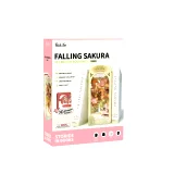 Stavebnica - zarážka na knihy Falling Sakura (drevená)