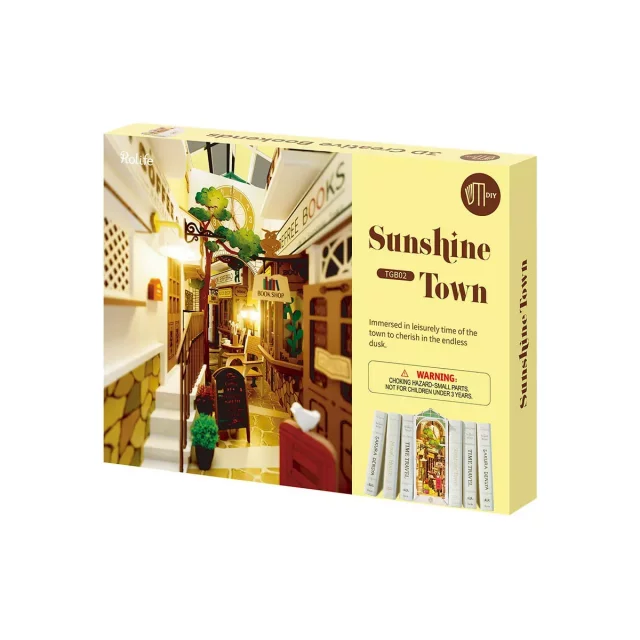 Stavebnica - zarážka na knihy Sunshine Town (drevená)