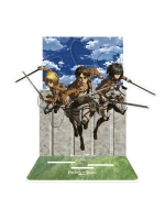 Akrylová figúrka Attack on Titan - Eren, Mikasa & Armin Diorama