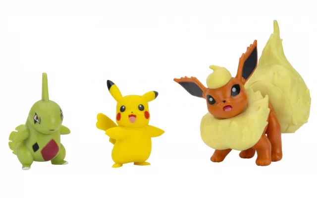 Figúrka Pokémon - Pikachu, Larvitar a Flareon