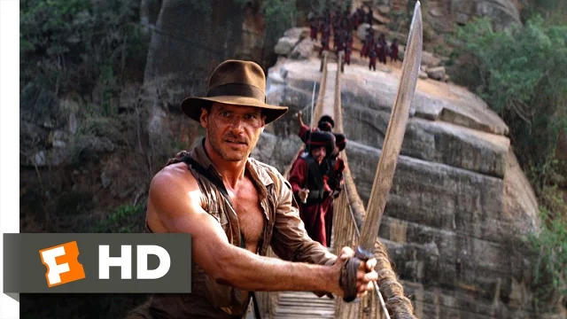 Indiana Jones and the Temple of Doom (9/10) Movie CLIP - The Rope Bridge (1984) HD