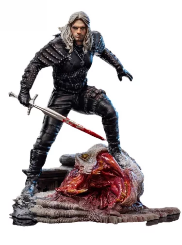 Soška Zaklínač - Geralt of Rivia BDS Art Scale Statue 1/10 20 cm (Netflix, Iron Studios)