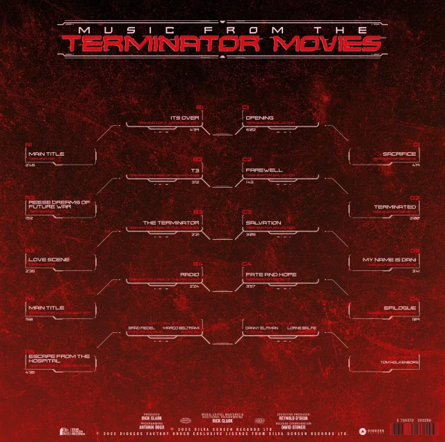 Oficiálny soundtrack Music from the Terminators Movies (London Music Works) na 2x LP
