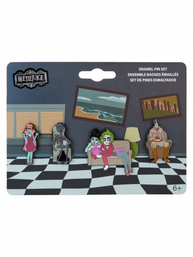 Sada odznakov Beetlejuice - Waiting Room (Funko)