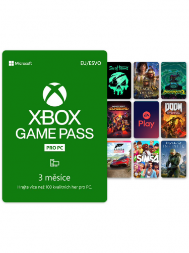Microsoft Xbox Game Pass - 3 mesiace  [pre CZ účty] (PC DIGITAL) (DIGITAL)