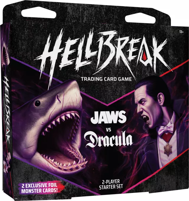 Kartová hra Hellbreak TCG: Dawn of Terror - 2 Player Starter - Jaws vs Dracula - Zberateľská kartová hra TCG