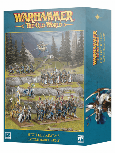 Warhammer The Old World - High Elf Realms - Battle March Army (23 figúrok)