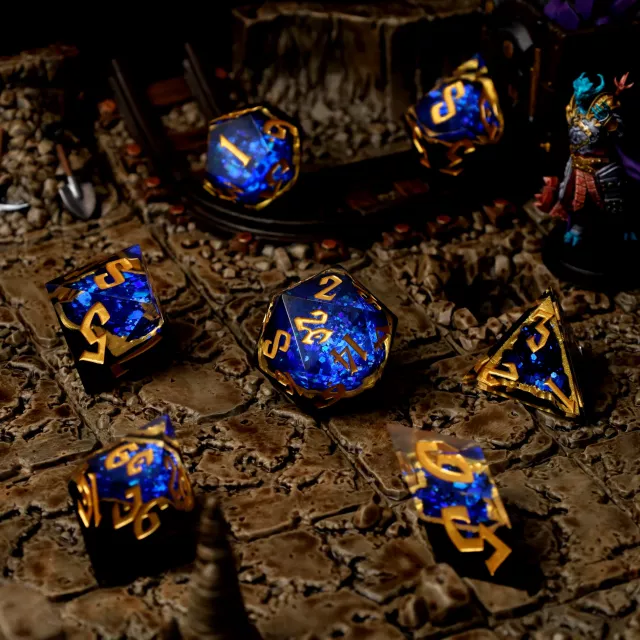 Kocky Azure Artifacts Geode - RPG Dice Set (7 ks)