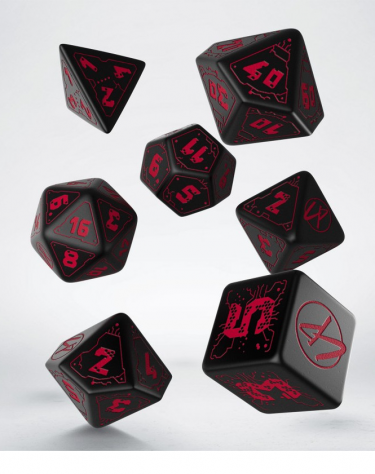 Kocky Cyberpunk - Red RPG Set (čierne)