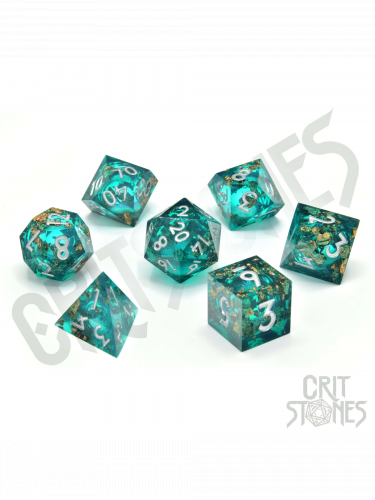 Kocky Forest Fountain Liquid Core - RPG Dice Set  (7 ks)