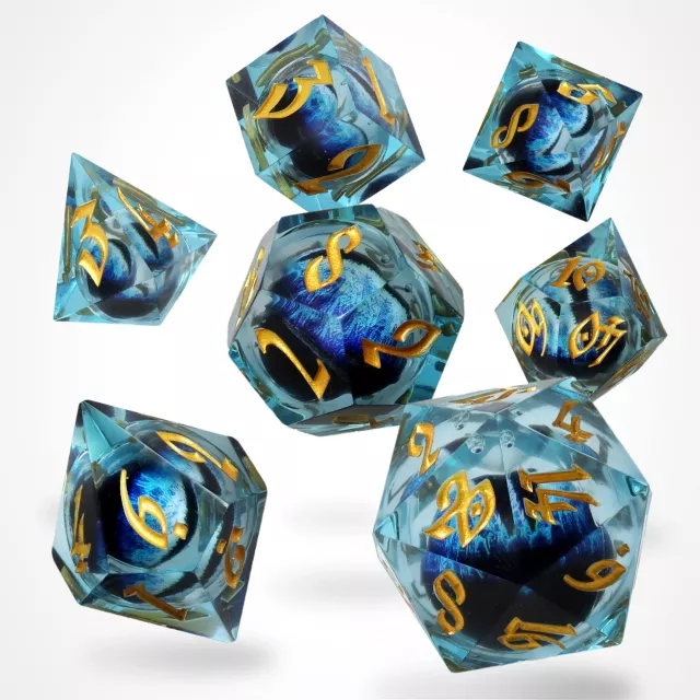 Kocky Ice Dragon's Gaze Floating Eye - RPG Dice Set  (7 ks)