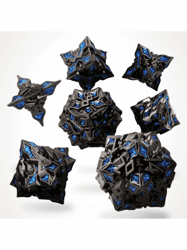 Kocky Obsidian Alloy Metal - RPG Dice Set (7 ks)