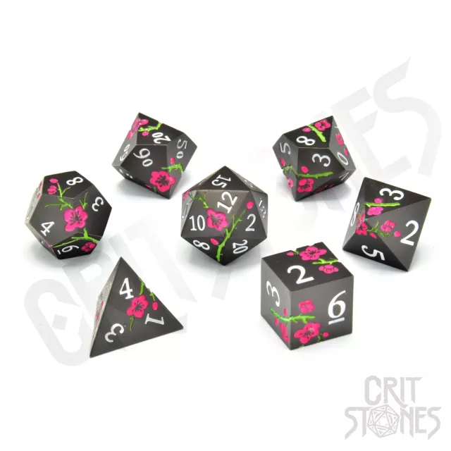 Kocky Nighttime Blossom Metal - RPG Dice Set (7 ks)
