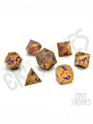 Kocky Shattered Sigils Metal - RPG Dice Set  (7 ks)