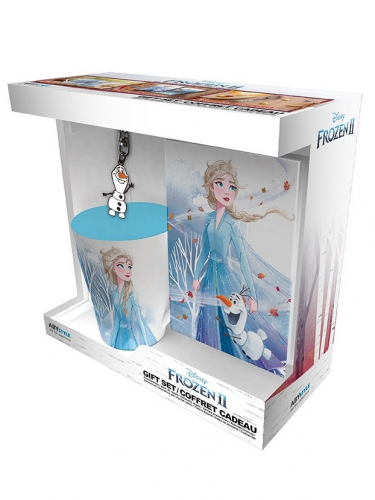 Darčekový set Ľadové kráľovstvo - Elsa a Olaf (hrnček, kľúčenka, zápisník)