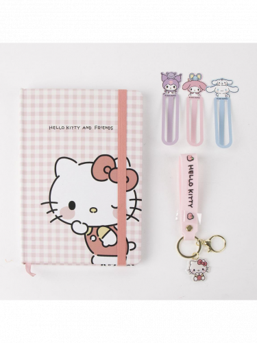 Darčekový set Sanrio – Hello Kitty (zápisník, kľúčenka, záložky)
