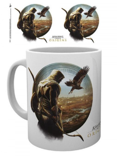 Hrnček Assassins Creed: Origins - Eagle Mug biely
