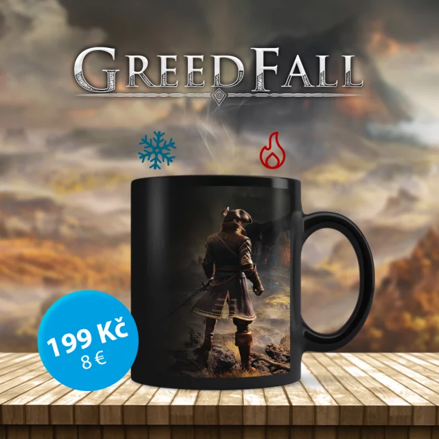 Hrnček Greedfall (Meniaci hrnček)