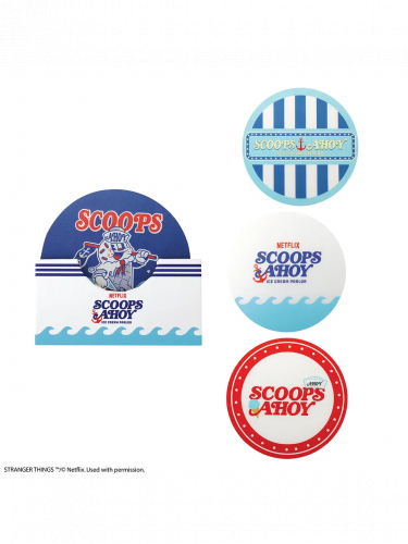 Podtácky Stranger Things - Scoops Ahoy (4 ks)