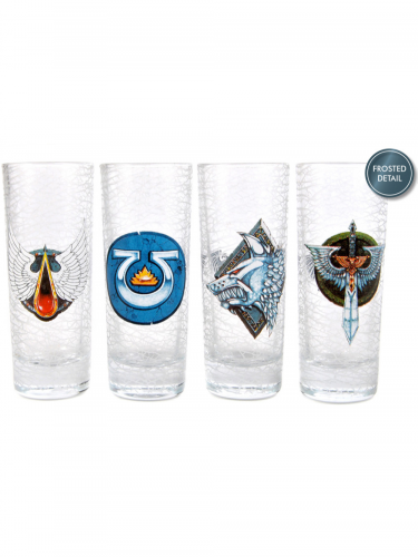 Poháriky Warhammer 40k - Chapters (set 4 ks panákov)