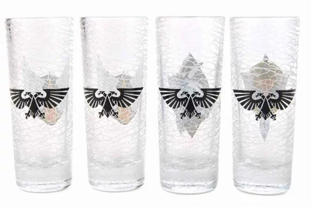 Poháriky Warhammer 40k - Chapters (set 4 ks panákov)