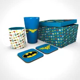 Darčekový set DC Comics - Logos (hrnček, pohár, podtácky)
