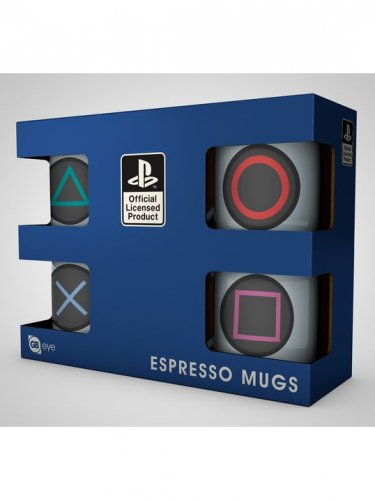 Hrnček PlayStation - Espresso Sada - 4 ks