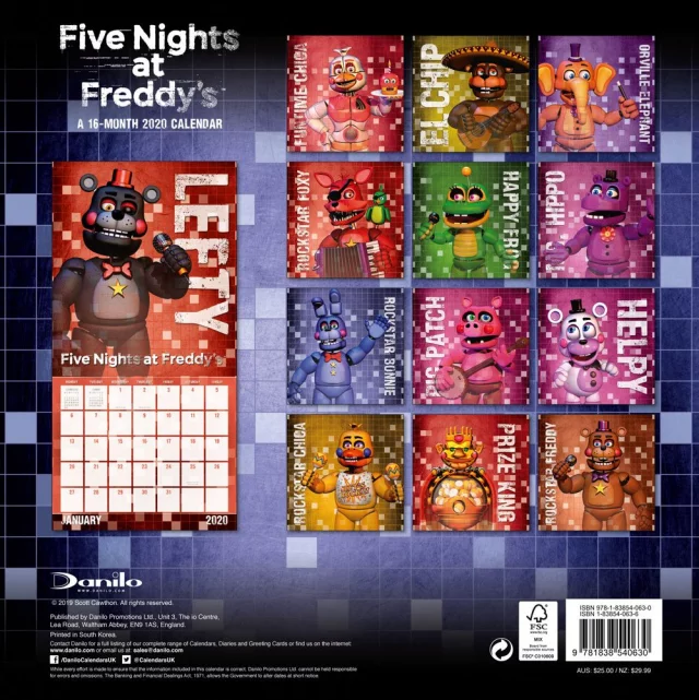 Kalendár Five Nights At Freddys 2020