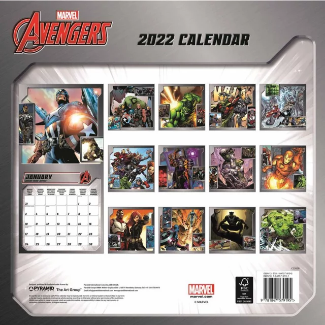 Kalendár Marvel: Avengers 2022