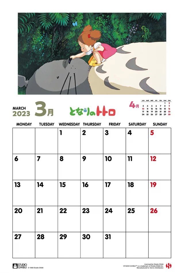 Kalendár Môj sused Totoro 2023