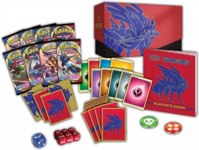 Kartová hra Pokémon TCG: Sword and Shield - Elite Trainer Box (Zacian - červený box)