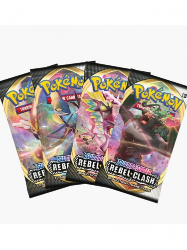 Kartová hra Pokémon TCG: Sword and Shield Rebel Clash - Booster (10 karet)