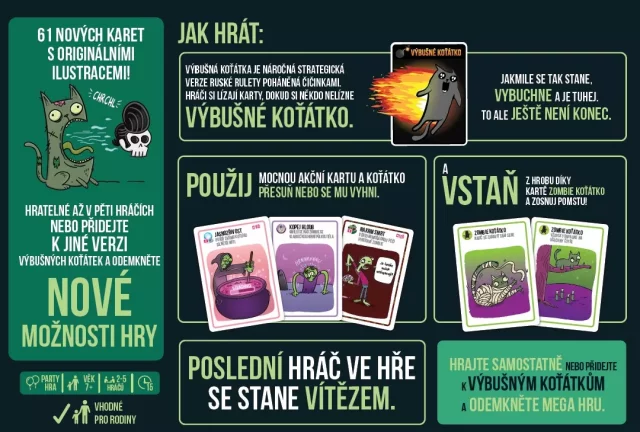 Kartová hra Zombie koťátka