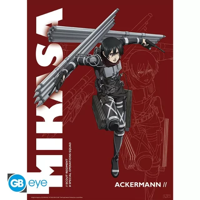 Plagát Attack on Titan - Levi and Mikasa (sada 2 ks)